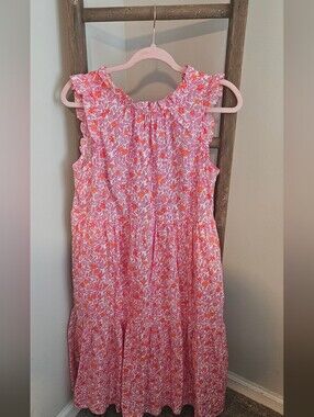 Pink Floral Sleeveless Womens Dress